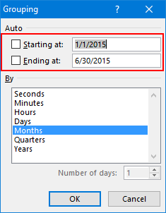 Fechas de grupo [Year, Quarter, Month, and Time]