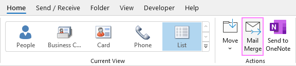 Combinar correspondencia en Outlook: envíe correos electrónicos masivos individualmente