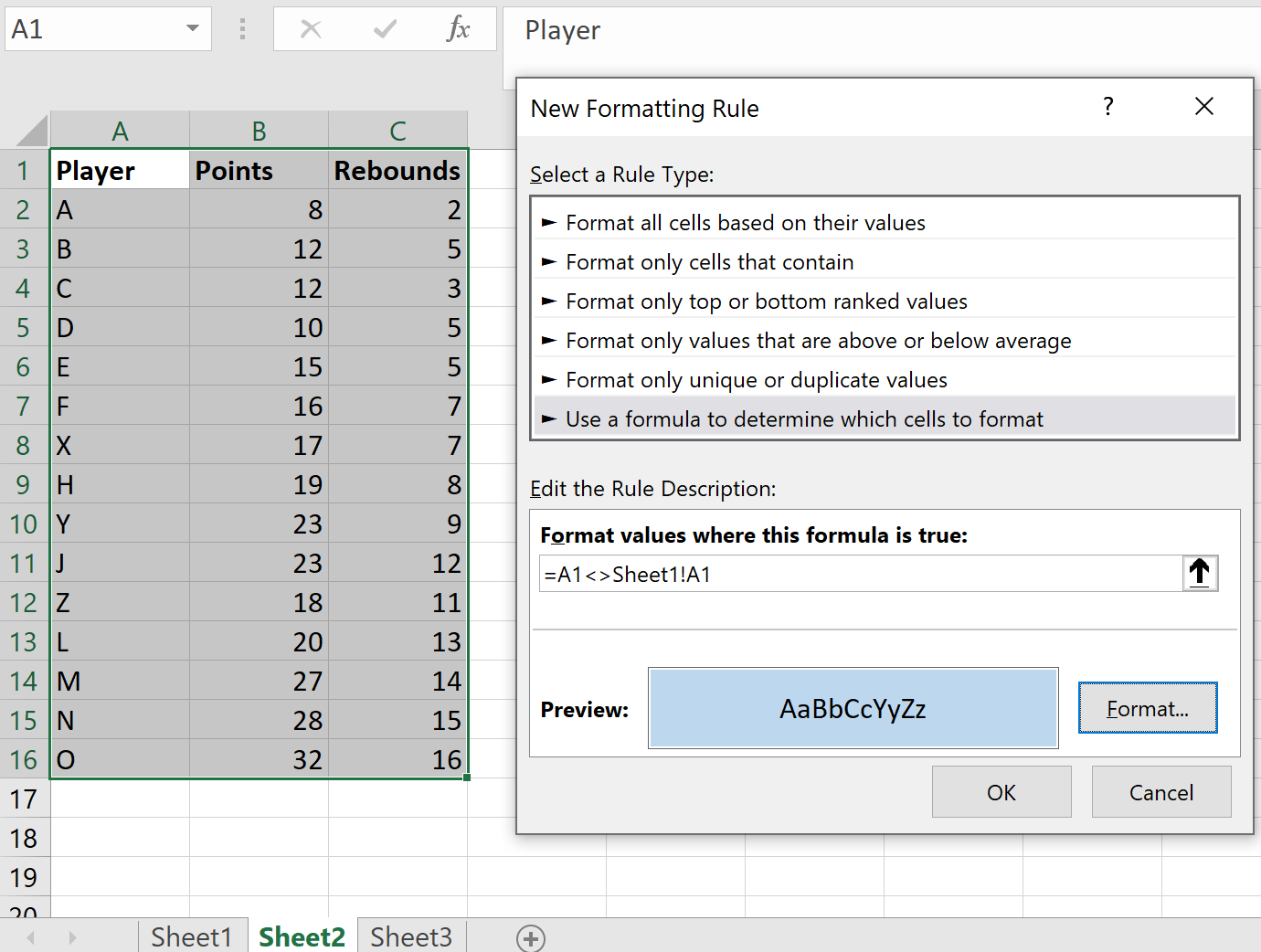 Cómo comparar dos hojas de Excel para ver las diferencias