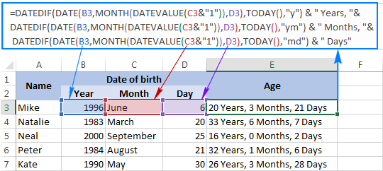 Cómo calcular la edad en Excel a partir del cumpleaños