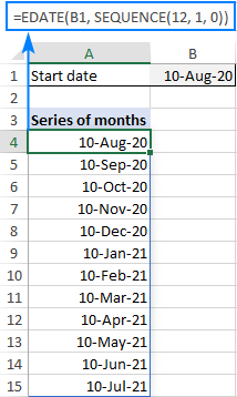 Cree una secuencia de fechas en Excel y complete automáticamente la serie de fechas