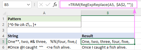 Regex para eliminar ciertos caracteres o texto en Excel