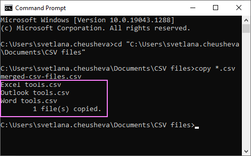Fusione varios archivos CSV en un libro de Excel