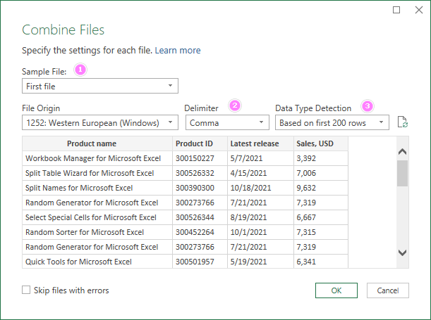 Fusione varios archivos CSV en un libro de Excel
