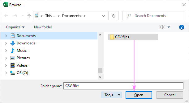 Fusione varios archivos CSV en un libro de Excel