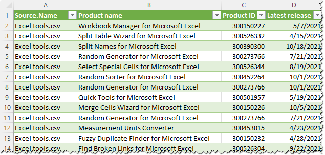 Fusione varios archivos CSV en un libro de Excel