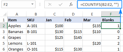 CONTAR EN BLANCO y otras funciones para contar celdas vacías en Excel