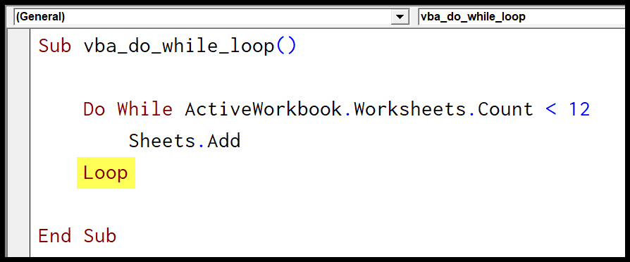 Excel VBA Hacer bucle mientras y (Hacer bucle mientras)
