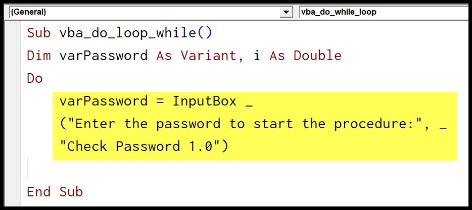 Excel VBA Hacer bucle mientras y (Hacer bucle mientras)
