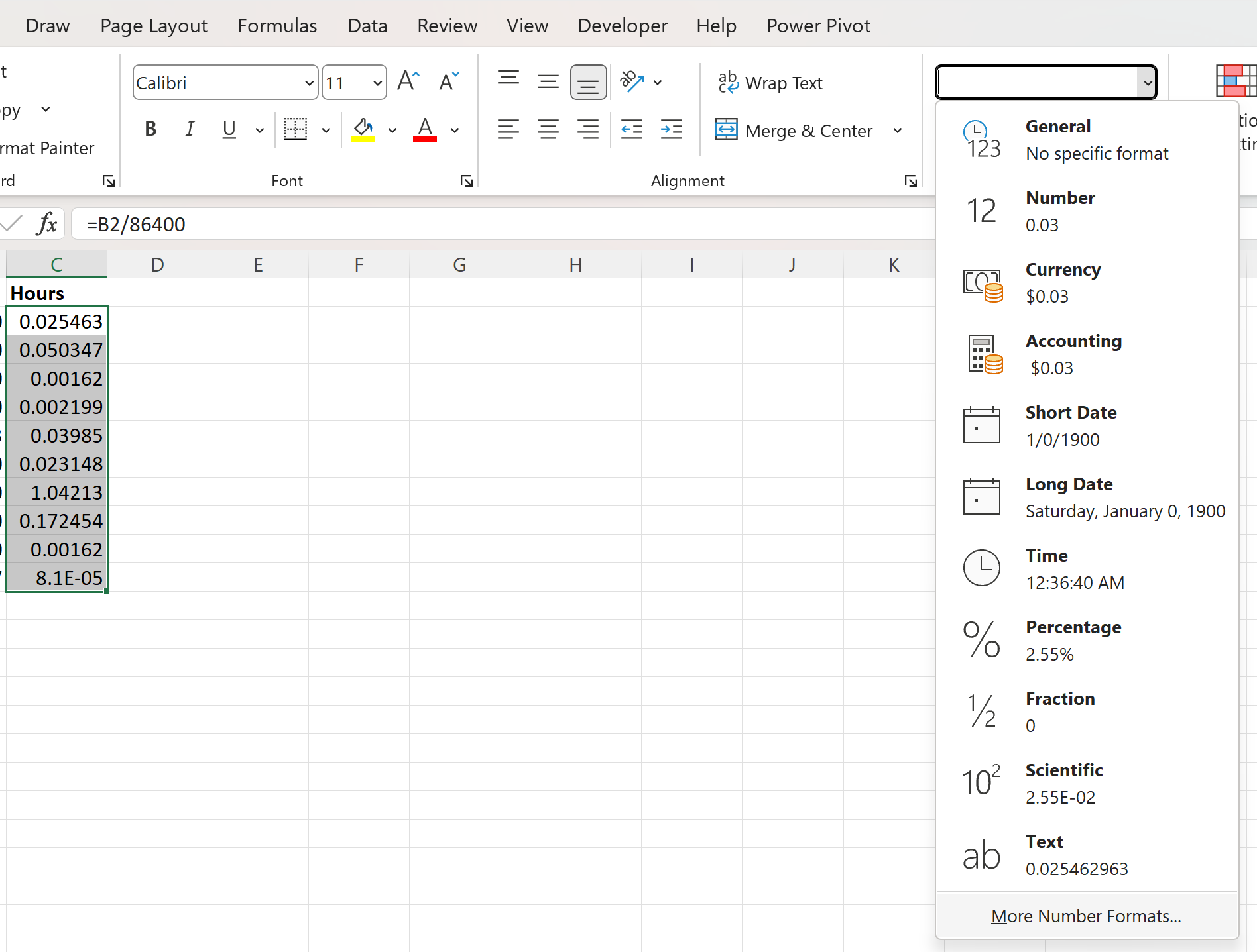 Excel: Cómo convertir segundos a horas