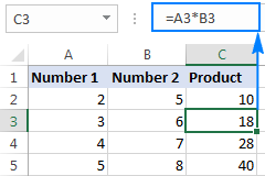 Cómo multiplicar en Excel: números, celdas, columnas enteras