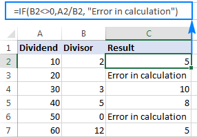 ¡Cómo dividir en Excel y manejar #DIV/0! error
