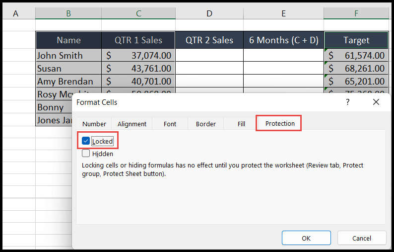 Cómo bloquear celdas en Excel