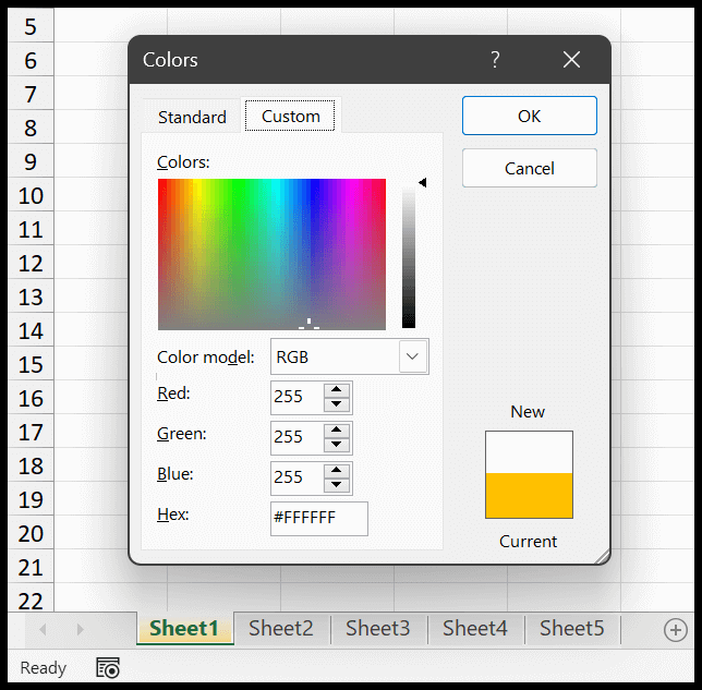 Cambiar el color de la pestaña en Excel (color de fondo de la pestaña de la hoja de cálculo)