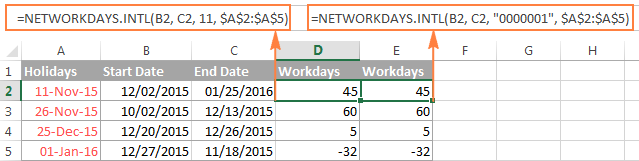 Funciones Excel WORKDAY y NETWORKDAYS para calcular los días laborables