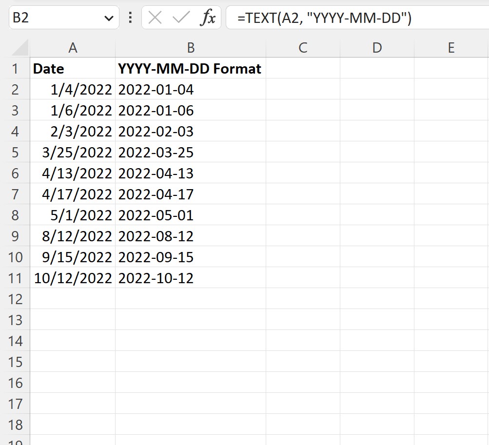 Excel: Cómo convertir la fecha al formato AAAAMMDD