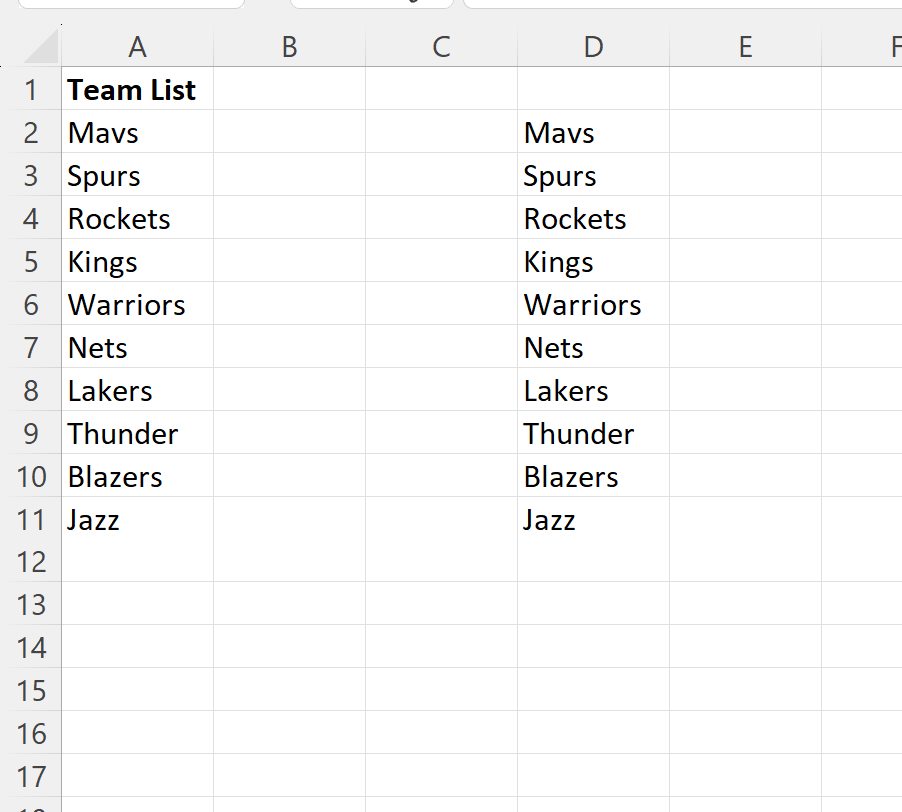 Excel: cómo autocompletar usando una lista personalizada