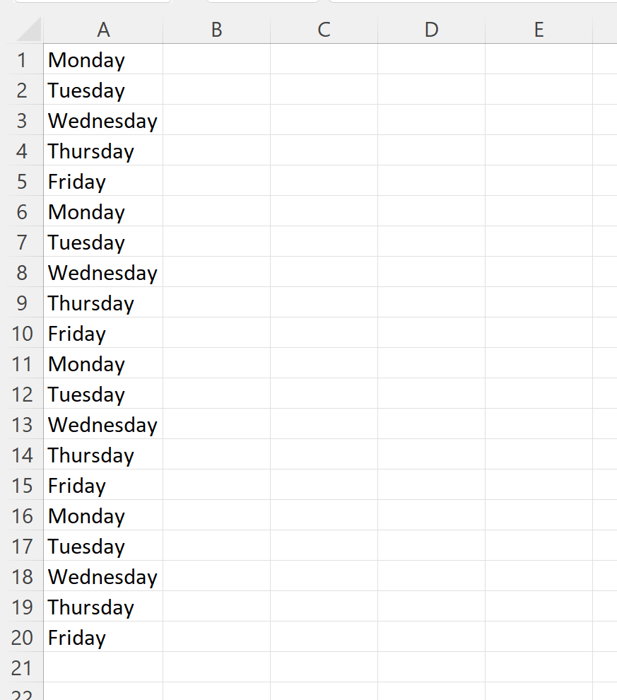 Cómo autocompletar los días de la semana en Excel (3 ejemplos)