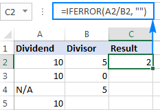 Cómo usar IFERROR en Excel con ejemplos de fórmulas