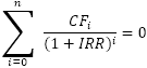 Función TIR en Excel para calcular la tasa interna de retorno