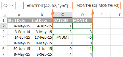 Función DATEDIF de Excel para obtener la diferencia entre dos fechas