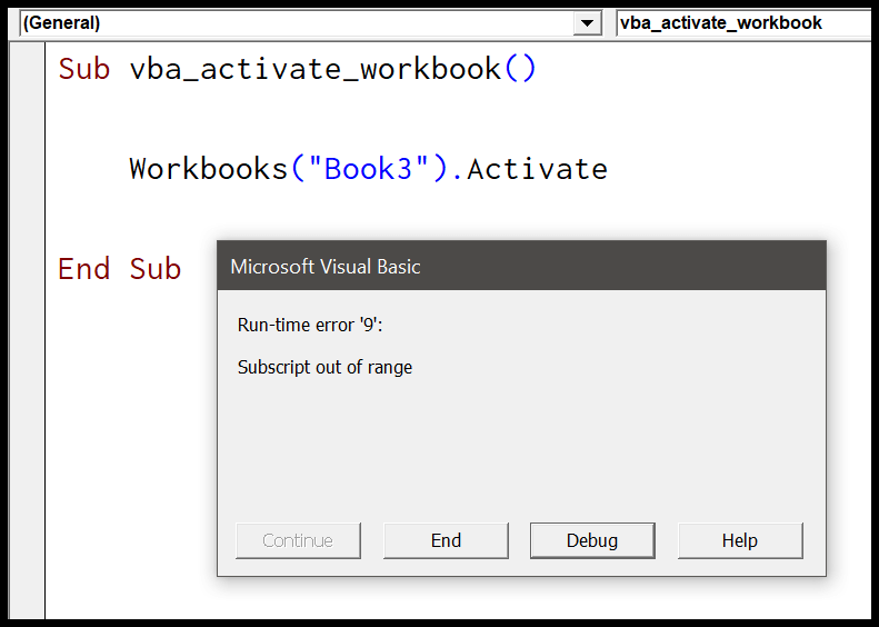 VBA Activar libro de trabajo (archivo Excel)