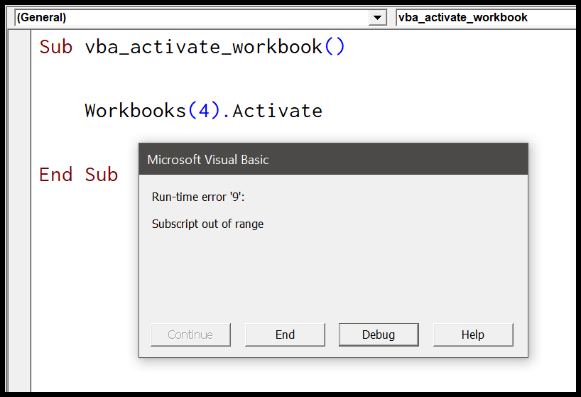 VBA Activar libro de trabajo (archivo Excel)