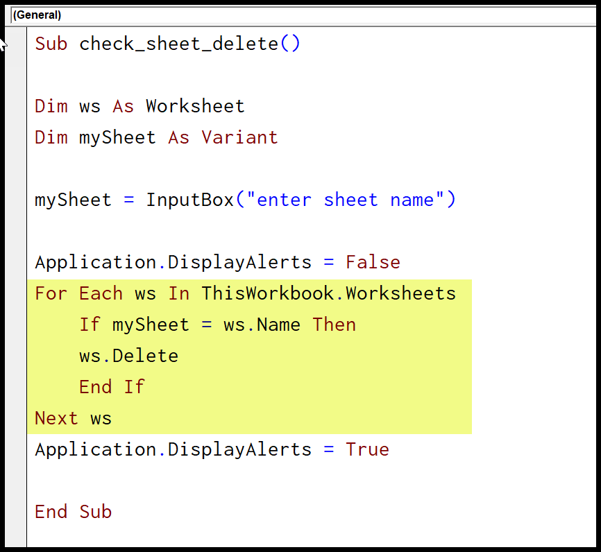 Cómo eliminar una HOJA usando un código VBA (Macro)