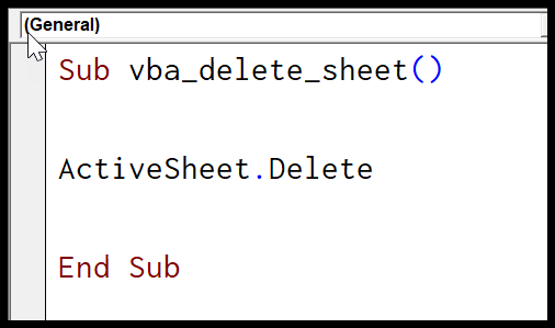 Cómo eliminar una HOJA usando un código VBA (Macro)