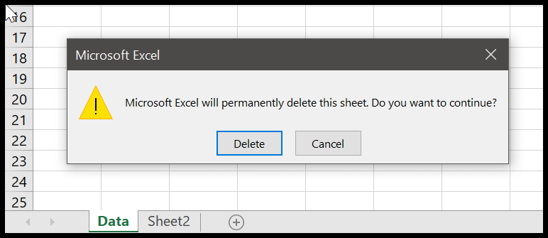 Cómo eliminar una HOJA usando un código VBA (Macro)