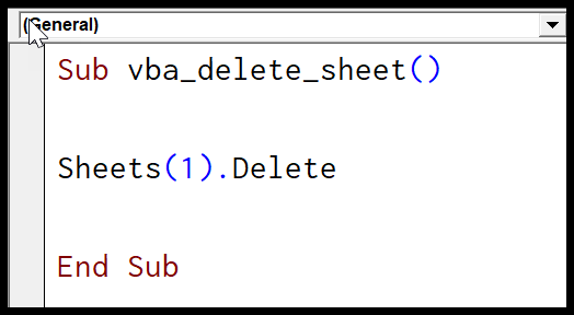 Cómo eliminar una HOJA usando un código VBA (Macro)