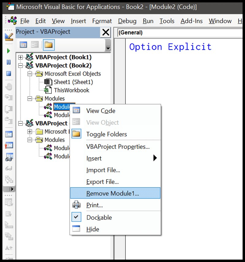 Módulo (Insertar, Quitar, Restaurar y Copia de Seguridad)