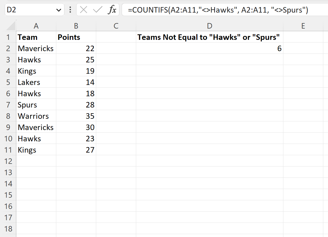 Excel: Cómo CONTAR.SI no es igual a texto Excel: Cómo CONTAR.SI no es igual a texto
