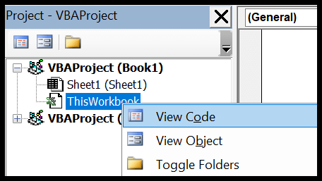 Editor de Excel Visual Basic (VBE) para Windows