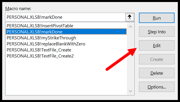Editor de Excel Visual Basic (VBE) para Windows