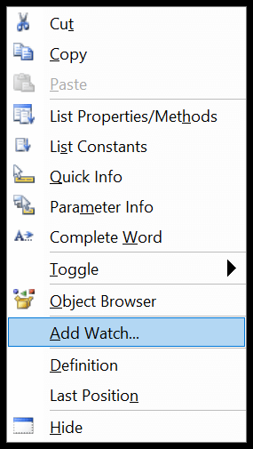 Editor de Excel Visual Basic (VBE) para Windows