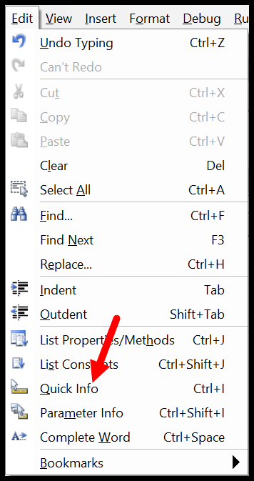Editor de Excel Visual Basic (VBE) para Windows