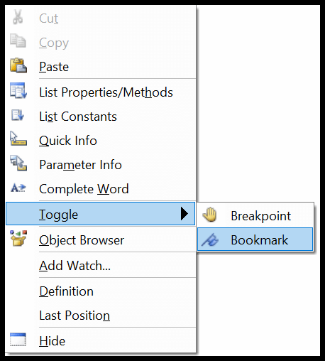 Editor de Excel Visual Basic (VBE) para Windows