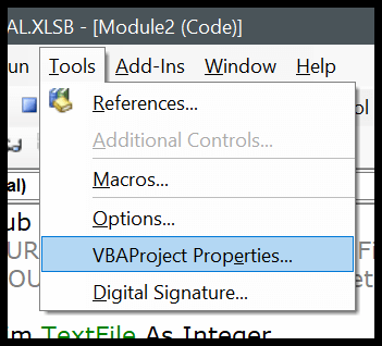 Editor de Excel Visual Basic (VBE) para Windows