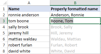 Cómo utilizar Flash Fill en Excel con ejemplos