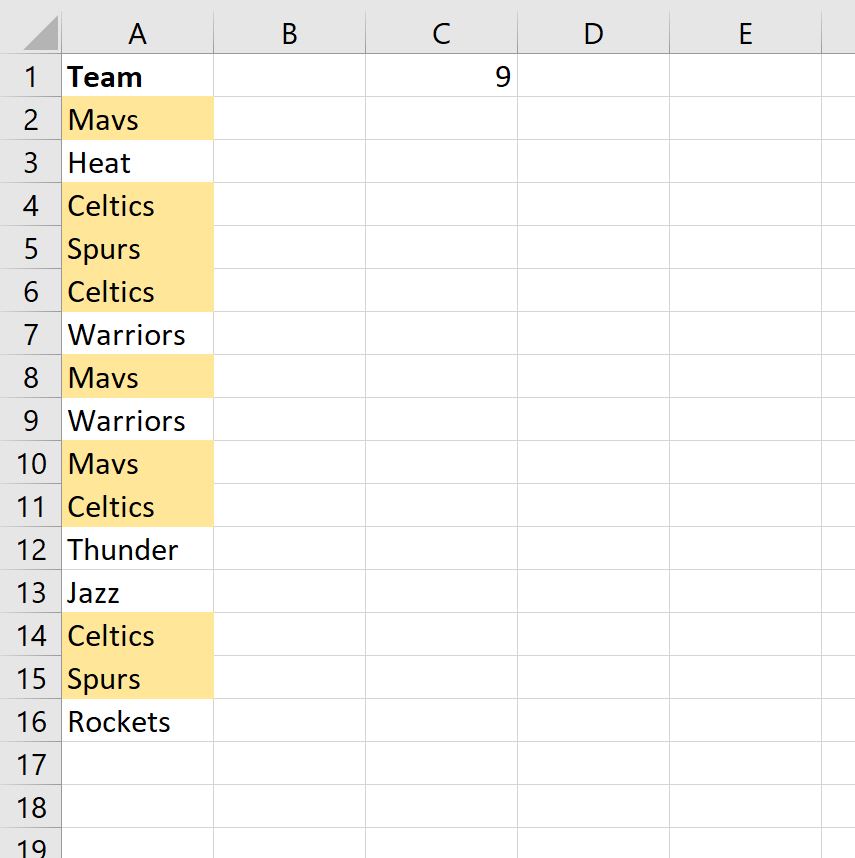 Excel: utilice CONTAR.SI con varios criterios en la misma columna Excel: utilice CONTAR.SI con varios criterios en la misma columna