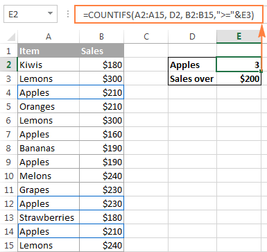 Funciones CONTAR y CONTARA para contar celdas en Excel