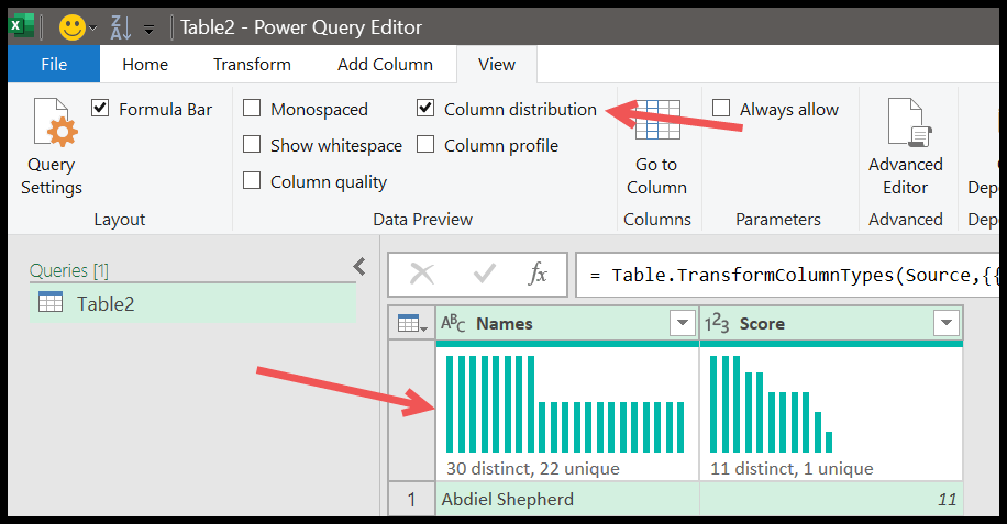 Eliminar duplicados usando Power Query de datos en Excel
