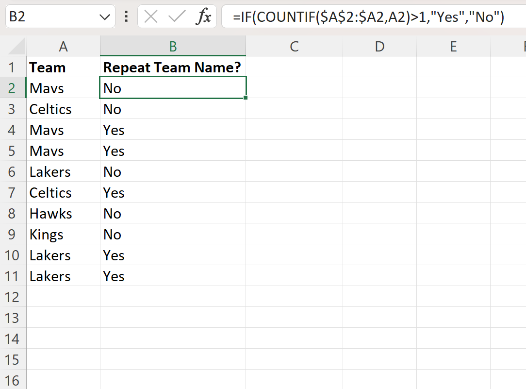 Cómo contar palabras repetidas en Excel (con ejemplo) Cómo contar palabras repetidas en Excel (con ejemplo)