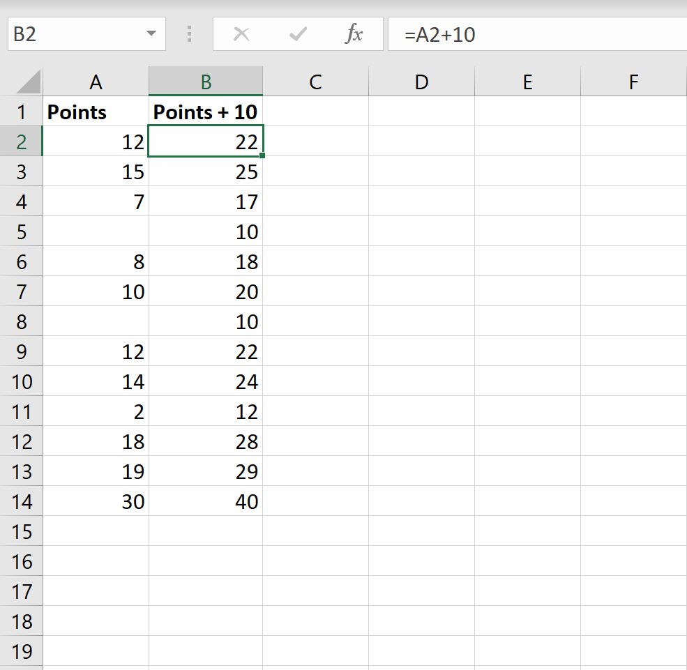 Cómo ignorar celdas en blanco al usar fórmulas en Excel