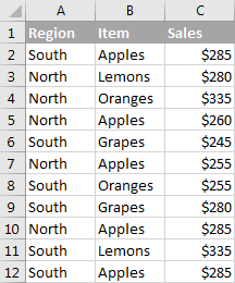 Función SUMAPRODUCTO de Excel con múltiples criterios