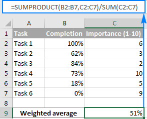 Función SUMAPRODUCTO de Excel con múltiples criterios