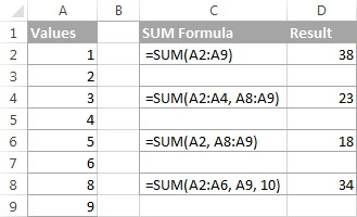 Fórmula SUMA de Excel para totalizar una columna, filas o solo celdas visibles