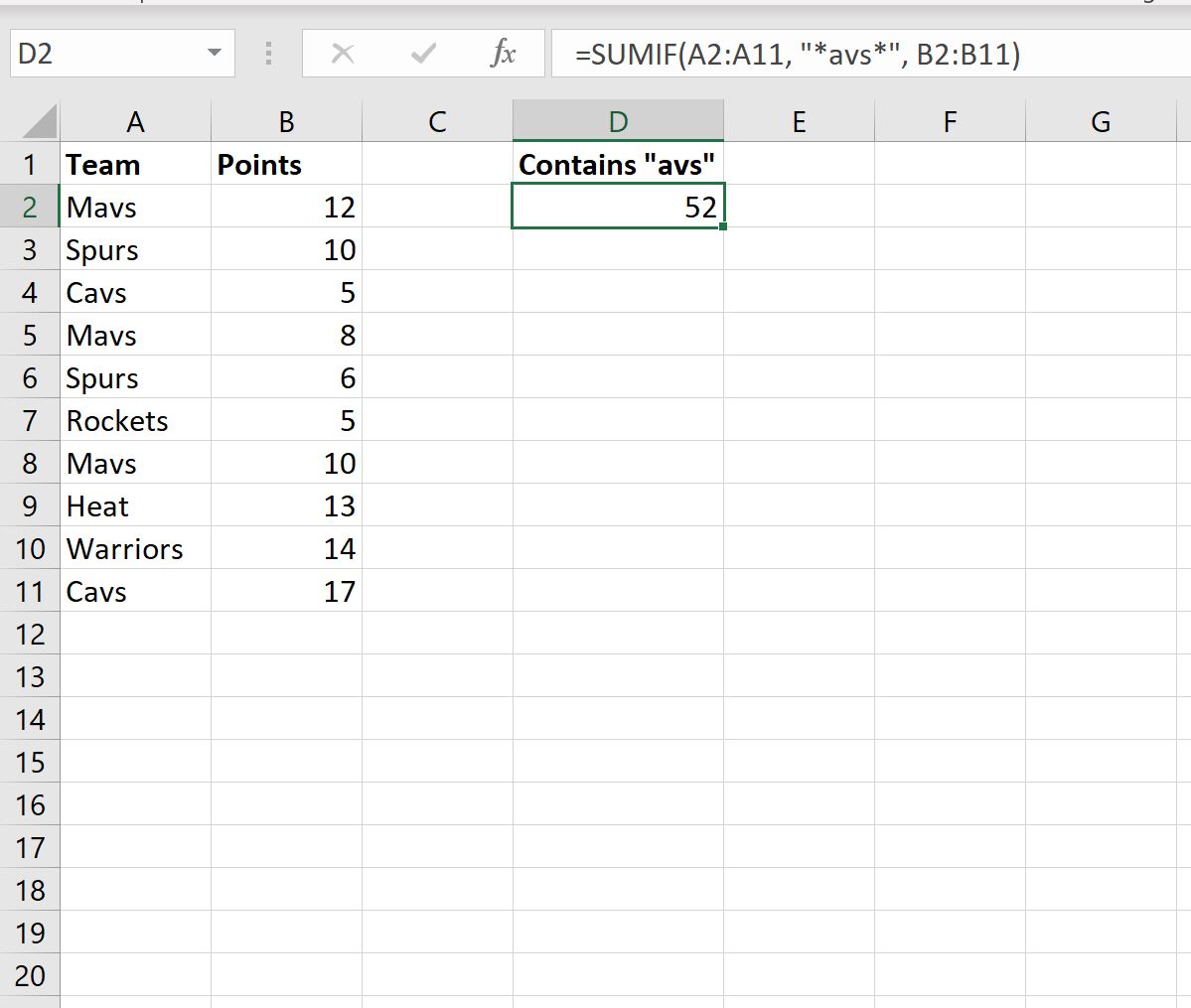 Excel: cómo sumar si las celdas contienen texto