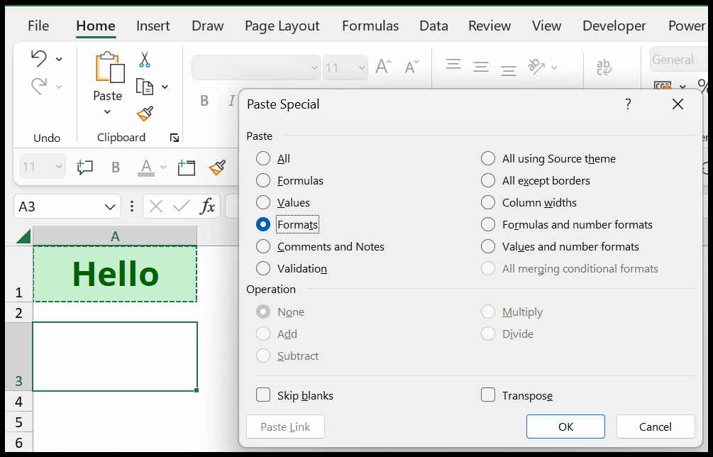 Cómo copiar formato en Excel
